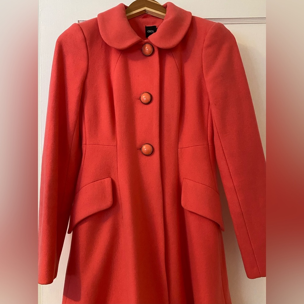 Pink asos coat